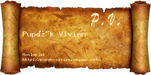 Pupák Vivien névjegykártya